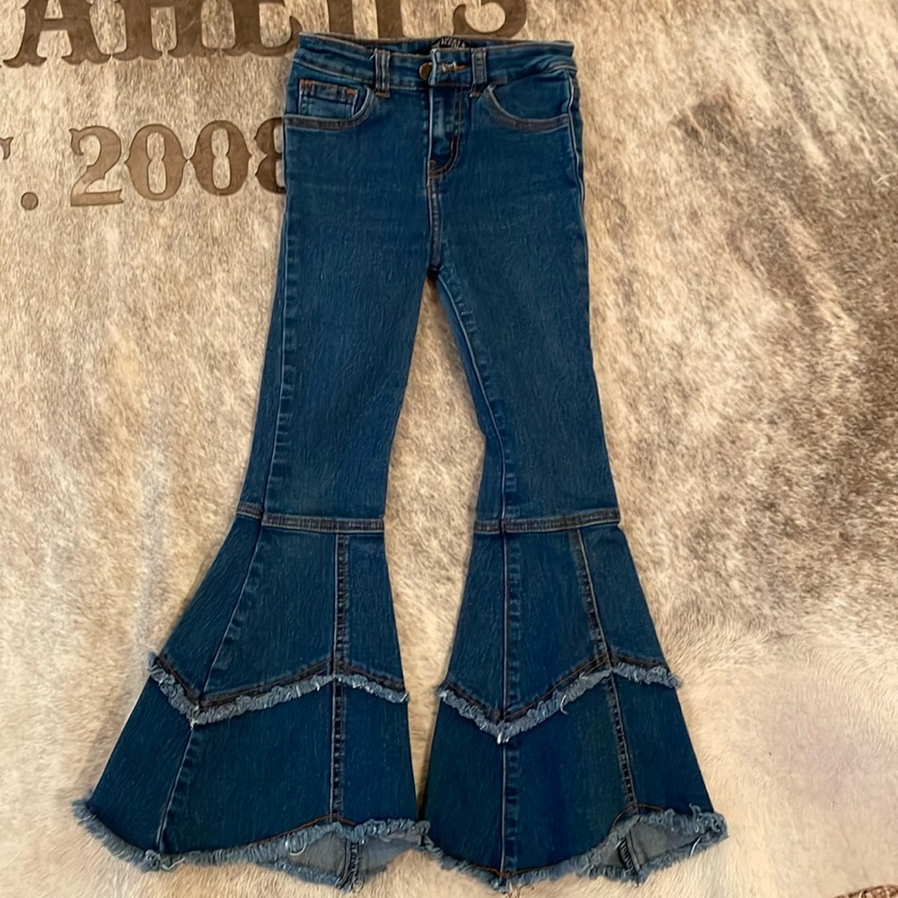 Girls denim bell bottoms